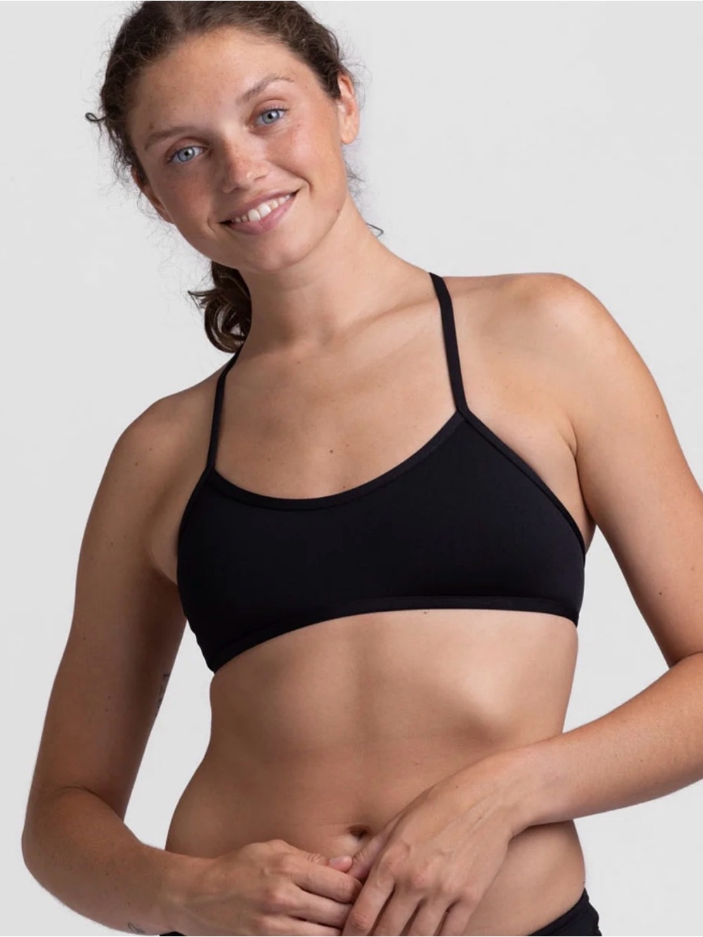 Jolyn GRAYSON BIKINI TOPS Sz M Black Sporty Surf